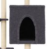 vidaXL Cat Tree with Sisal Scratching Posts Dark Grey 117 cm