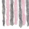 vidaXL Fly Curtain Silver Grey and Pink 56x185 cm Chenille