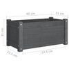 vidaXL Garden Planter Grey 60x31x31 cm Solid Pinewood