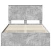 vidaXL Bed Frame with Drawer Concrete Grey 120 x 200 cm Engineer Wood