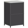 vidaXL Kitchen Storage with Shelf Black 60 x 50 x 92 cm Steel