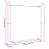 vidaXL Firewood Rack with Rain Cover 150x25x150 cm Galvanised steel