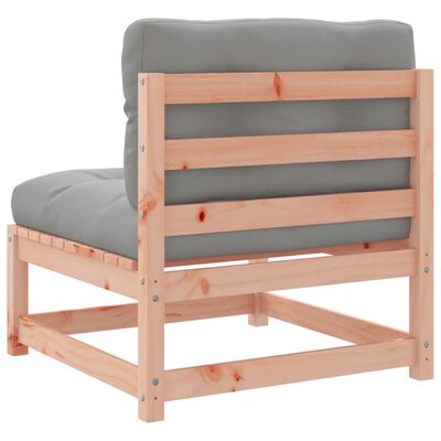 vidaXL Garden Sofas Armless with Cushions 2 pcs Solid Wood Douglas