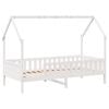 vidaXL Kids' House Bed Frame without Mattress White 90x190 cm Single Pine