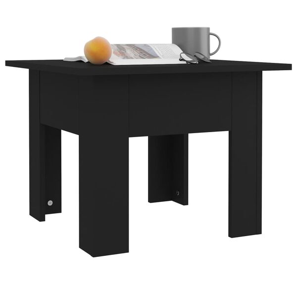 vidaXL Coffee Table Black 55x55x42 cm Engineered Wood