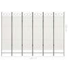 vidaXL 6-Panel Room Divider White 240x180 cm