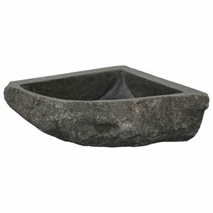 vidaXL Basin Grey (30-37) x (30-37) x 12 cm River stone