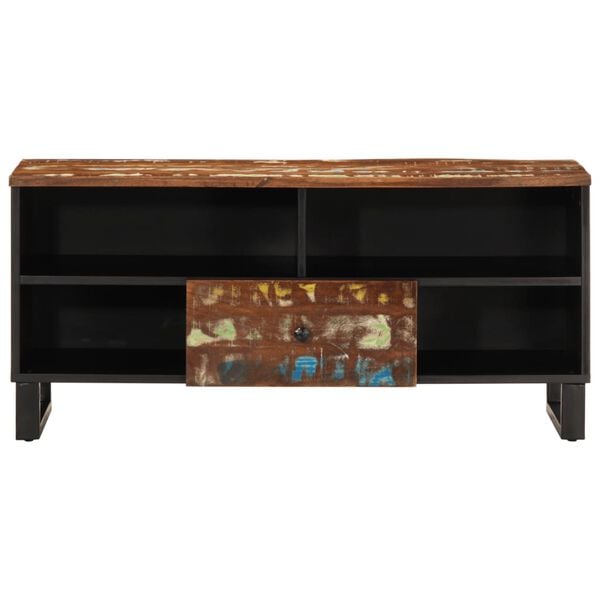 vidaXL TV Cabinet 100x33x46 cm Solid Wood Reclaimed&Engineered Wood