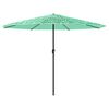vidaXL Garden Parasol with Steel Pole Green 388x388x248 cm