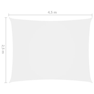 vidaXL Sunshade Sail Oxford Fabric Rectangular 2.5x4.5 m White
