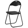 vidaXL Folding Chair 2 pcs Black 48 x 43.5 x 81 cm Faux Leather
