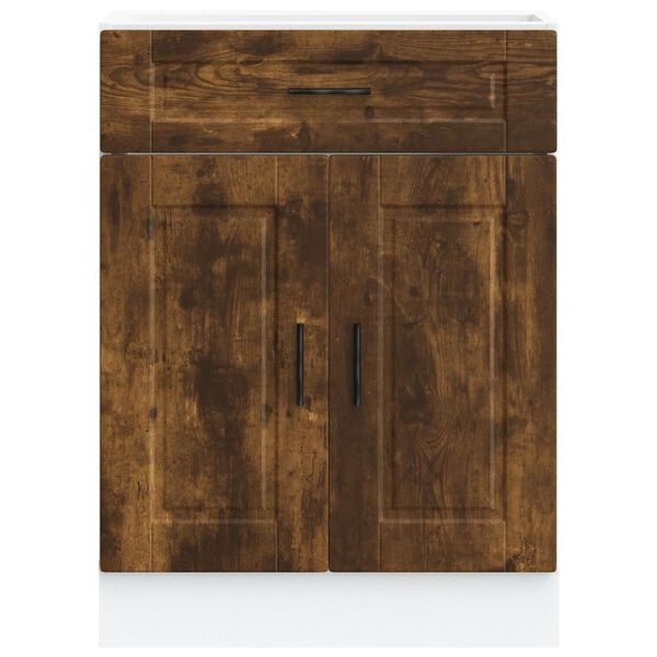 vidaXL Kitchen Base Cabinet Porto Smoked Oak Engineered Wood