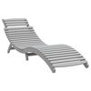 vidaXL Sun Lounger with Table Grey Solid Wood Acacia