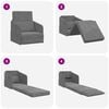 vidaXL Folding Sofa Bed Dark Grey 65 x 80 x 83 cm Velvet