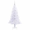 vidaXL Artificial Christmas Tree with Stand White 150 cm PVC and Steel
