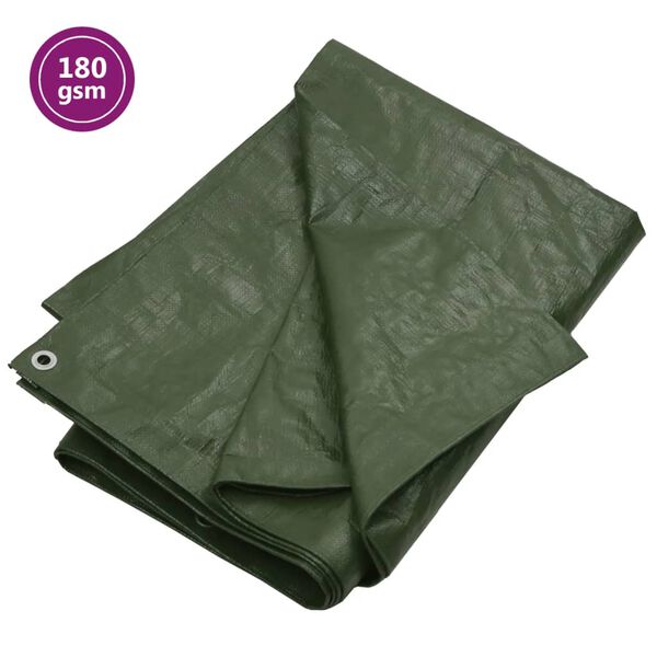 vidaXL Tarpaulin 180 g/m² 3x4 m Green HDPE