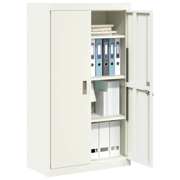 vidaXL Storage Cabinet 2 pcs White 80 x 40 x140 cm Cold-Rolled Steel