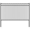 vidaXL Spike Fence Black 200 x 166 cm Powder-Coated Steel