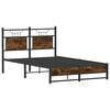 vidaXL Bed Frame without Mattress Smoked Oak 120x200 cm Engineered Wood