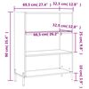 vidaxL Shelf Cabinet High Gloss White 69.5x32.5x90 cm Engineered Wood