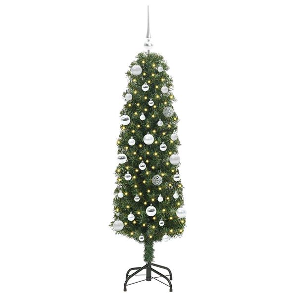 vidaXL Artificial Christmas Tree with 150 LEDs with Stand Green 150 cm