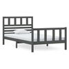 vidaXL Bed Frame without Mattress Grey Solid Wood 100x200 cm