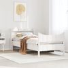 vidaXL Bed Frame with Headboard White 75x190 cm Small Single Solid Wood Pine