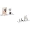 vidaXL Wall Shelf 2 pcs White Marble 40 x 9 x 3 cm Engineered Wood