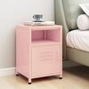 vidaXL Nightstand Pink 35x35x51 cm Steel