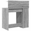 vidaXL Desk with Shelf Grey Sonoma 90 x 48 x 101.5 cm Engineered Wood