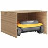 vidaXL Robot Mower Garage Beige 86x90x52/57 cm Poly Rattan