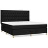 vidaXL Box Spring Bed with Mattress Black 160x200 cm Fabric