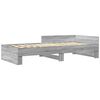 vidaXL Bed Frame without Mattress Grey Sonoma 100x200 cm Engineered Wood