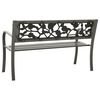 vidaXL Garden Bench 125 cm Steel Grey