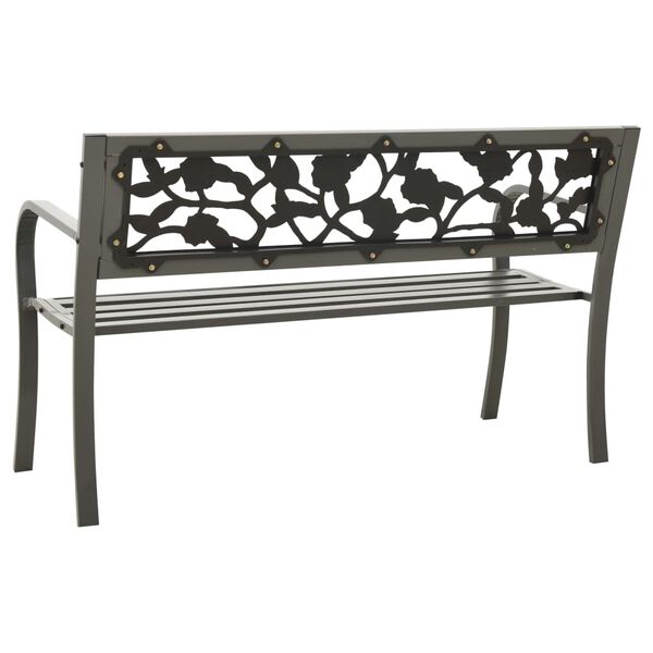 vidaXL Garden Bench 125 cm Steel Grey
