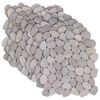 vidaXL Pebble Tiles Taupe 30 x 30 cm River Pebble