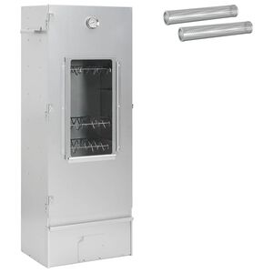 vidaXL Smoker Oven 3 pcs 44.5 x 29 x 110 cm Galvanised steel Silver