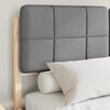 vidaXL Bed Frame with Upholstered Headboard Light Grey 140 x 200 cm