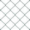 vidaXL Fence Post Green 25 x 0.4 m (60 x 60 mm mesh) Steel and PVC