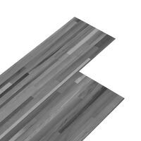 vidaXL Self-adhesive PVC Flooring Planks 5.21 m? 2 mm Striped Grey