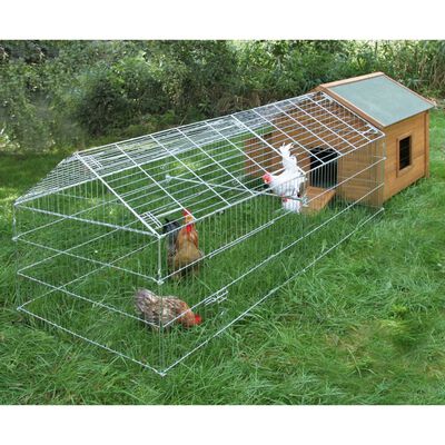 Kerbl Small Animal Outdoor Enclosure with Breakout Barrier 220x103x103 cm Chrome