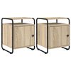 vidaXL Bedside Cabinet 2 pcs Sonoma Oak 40 x 39.5 x 50 cm