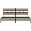 vidaXL Metal Bed Frame without Mattress Sonoma Oak 180x200 cm Super King