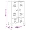 vidaXL Industrial Wardrobe White 67x35x107 cm Steel