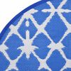 vidaXL Outdoor Carpet ARAKIL Blue and White Ø200 cm PP