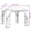 vidaXL Gazebo with Double Roof and Mesh Walls Anthracite 2.94x2.94 m Steel