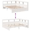 vidaXL Bookcase Bed without Mattress White 160x200 cm Solid Wood Pine