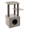 FLAMINGO Cat Scratching Post | Grey | Melamine Board and Sisal | 57x40x84 cm