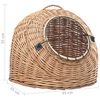 vidaXL Cat Transporter 45x35x35 cm Natural Willow