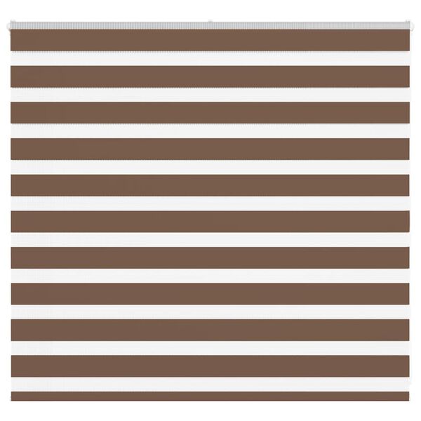 vidaXL Zebra Blind Brown 155x100 cm Fabric Width 150.9 cm Polyester